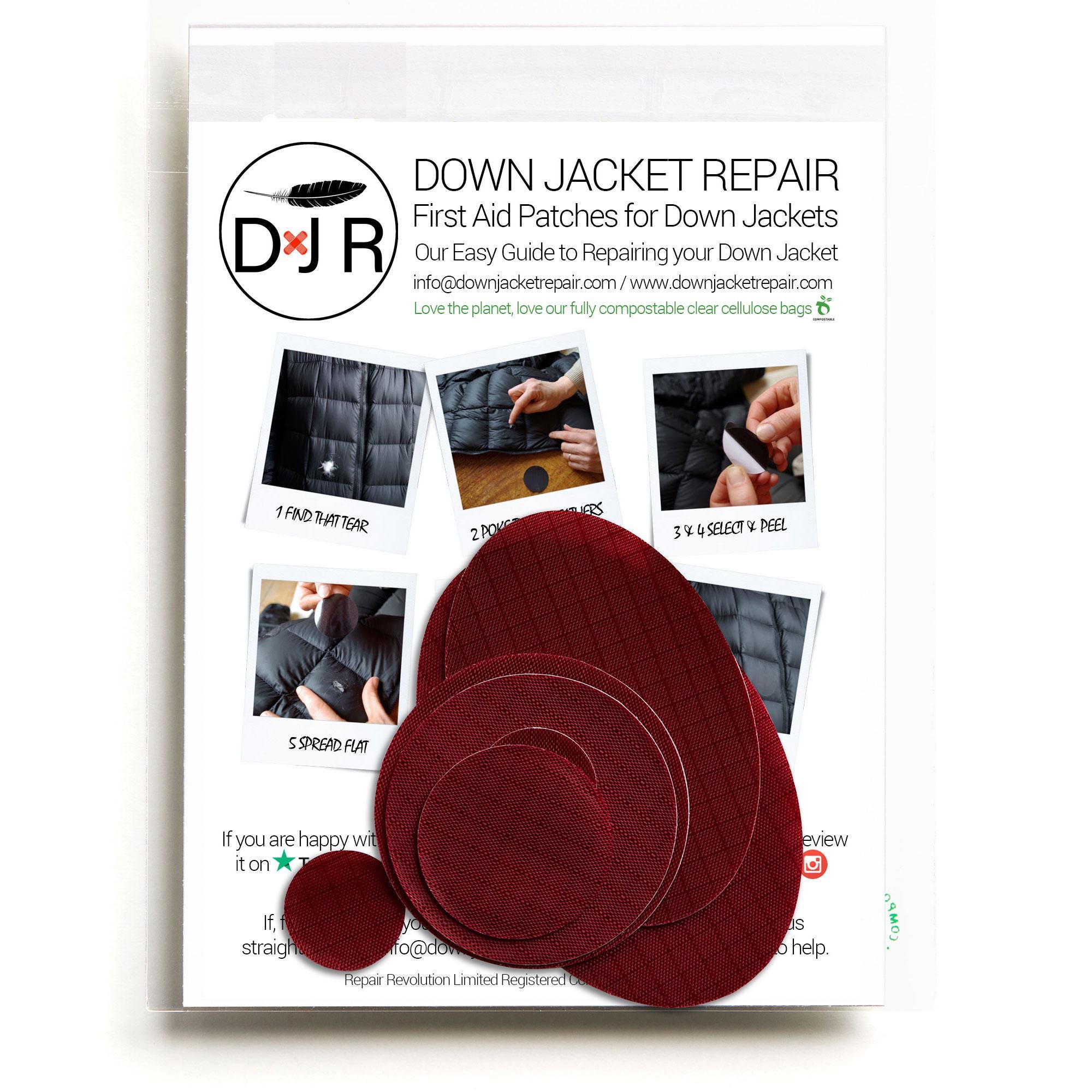 Self adhesive Down Jacket Repair Patches Burgundy for Down Jackets or Sleeping Bags First Aid for Down Jackets Etsy UK