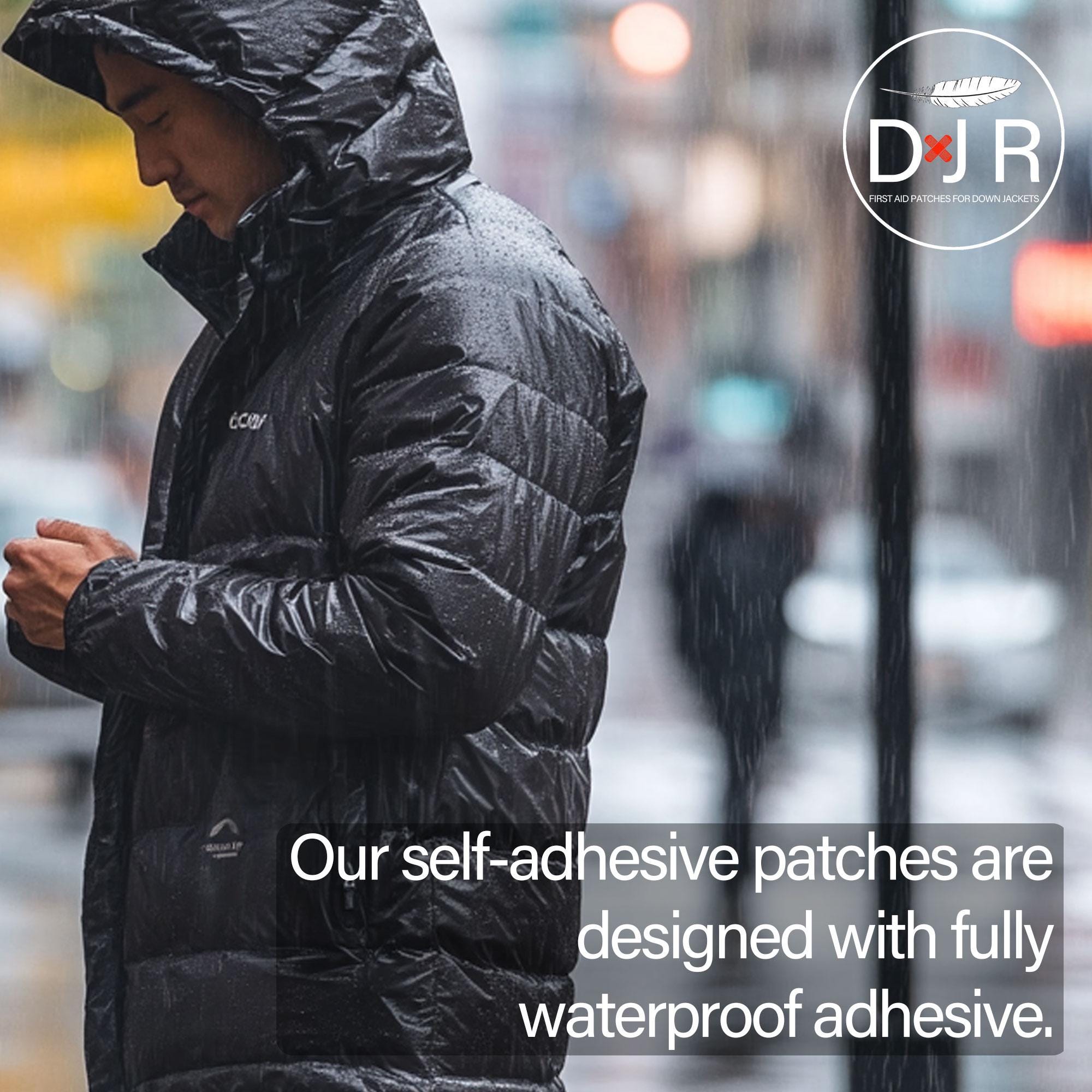 5 Toppe Impermeabili Per Piumini 20x15cm - Riparazione Rapida Senza Cucire - Colore Verde - Foto 2