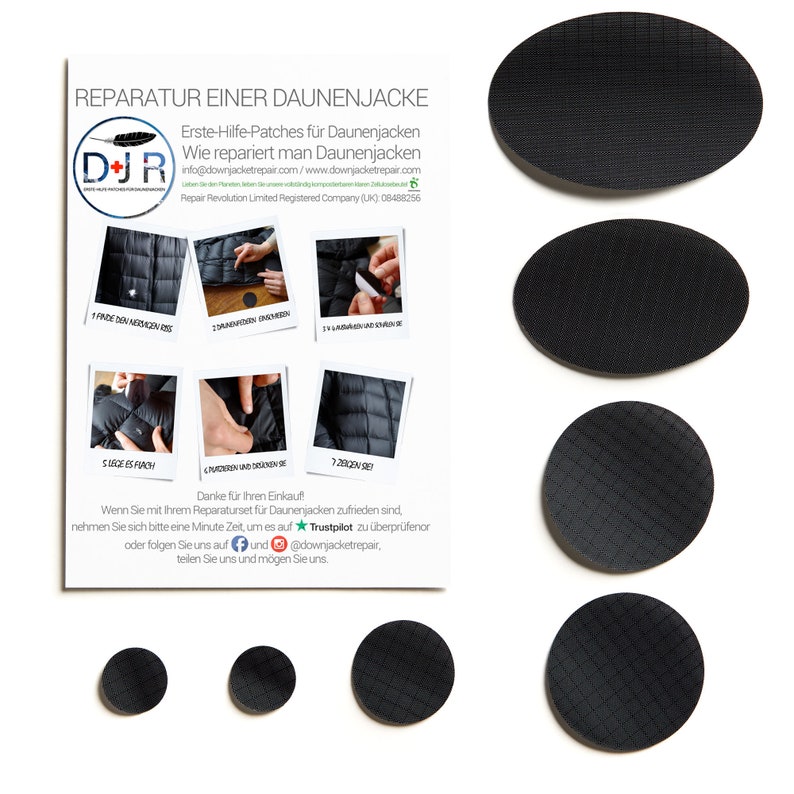 Selfadhesive Down Jacket Repair Patches for Down Jackets or Sleeping