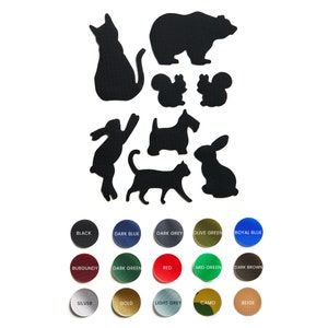 Animal Patches Choose Colour Self-Adhesive Repair Patches for Down Jackets image 1