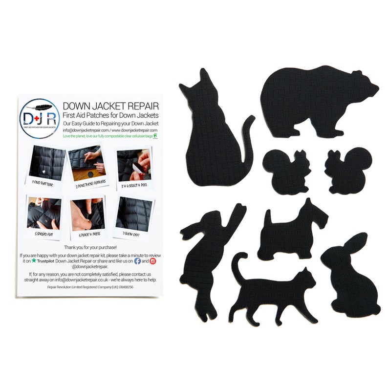 Animal Patches Choose Colour Self-Adhesive Repair Patches for Down Jackets image 3