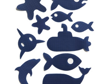 Sea Patches - Dark Blue - Self-Adhesive Repair Patches for Down Jackets