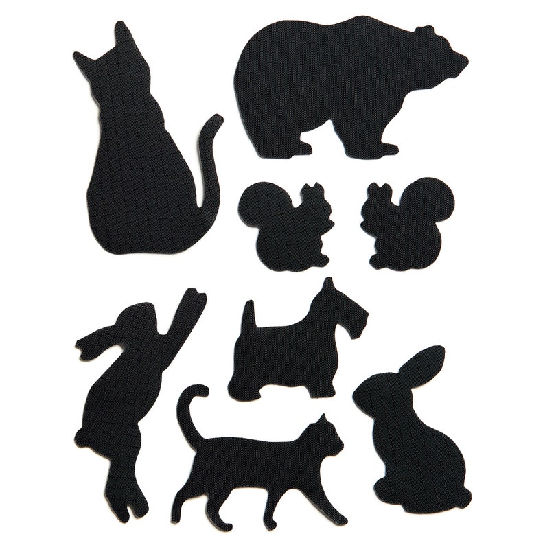 Animal Patches Choose Colour Self-Adhesive Repair Patches for Down Jackets Black