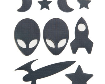 Space Patches - Dark Grey - Self-Adhesive Repair Patches for Down Jackets