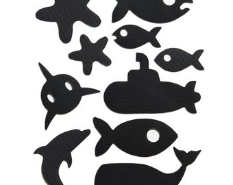 SEA - BLACK Daunenjacke Reparatur-Set - 9 selbstklebende wasserdichte Nylon Flicken für Daunenjacken, Zelte & Schlafsäcke