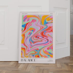 Trendy holographic wall art, Retro abstract colorful gradient poster, Aesthetic print, Vintage euphoria print, Euphoria Pastel Print