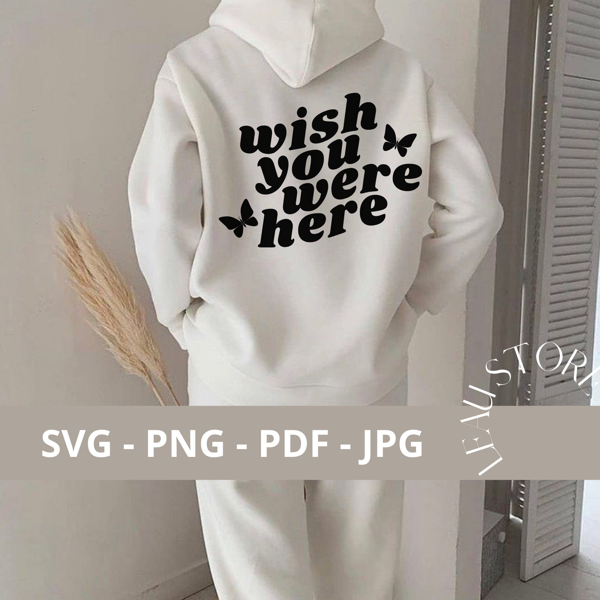 You Were Here SVG con capucha estética Etsy