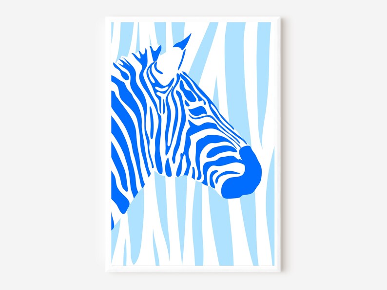 Blue Preppy Wall Art Pack of 4 digital Download Digital Etsy