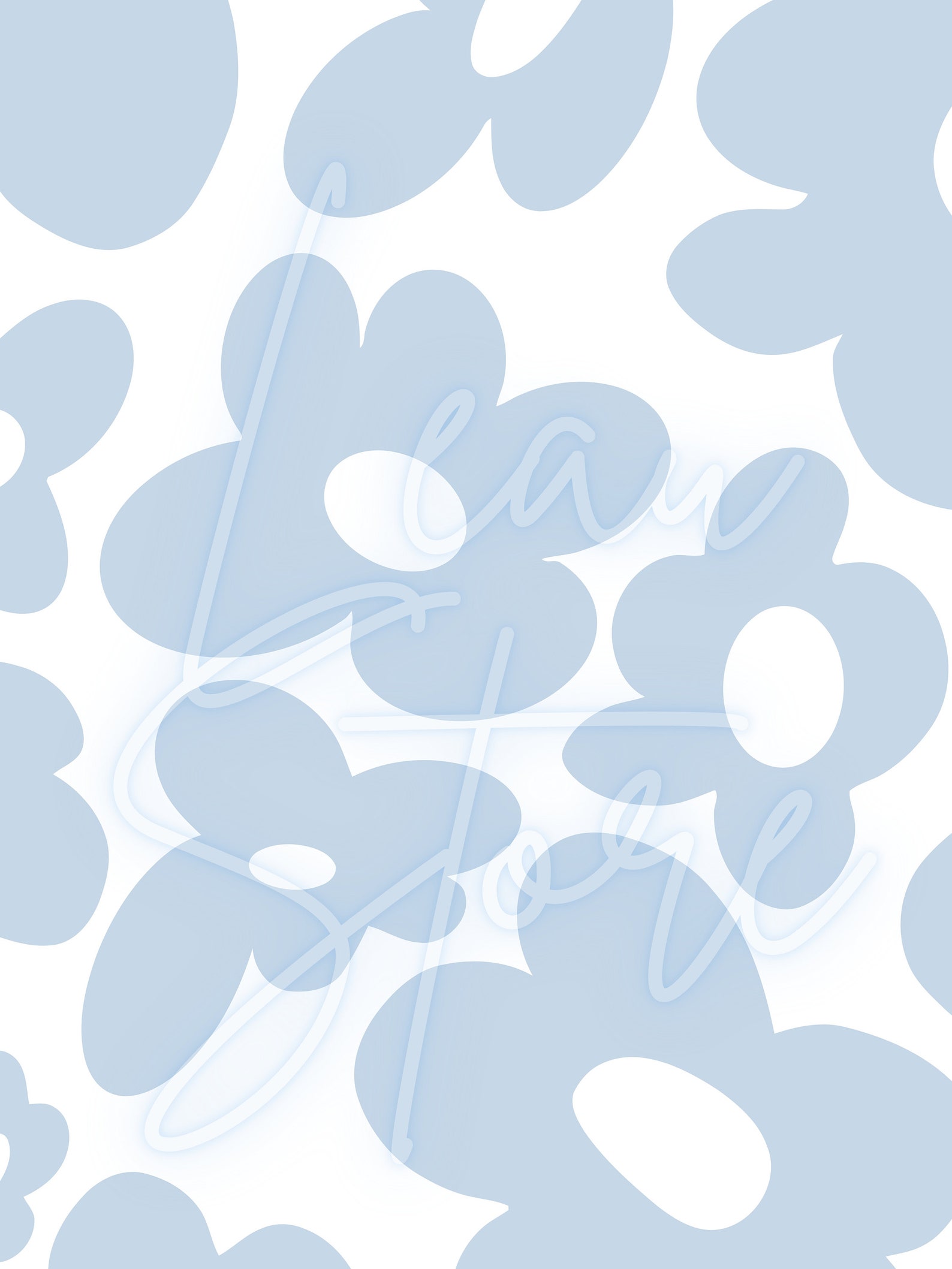 Blue retro flowers art digital download Digital print Etsy