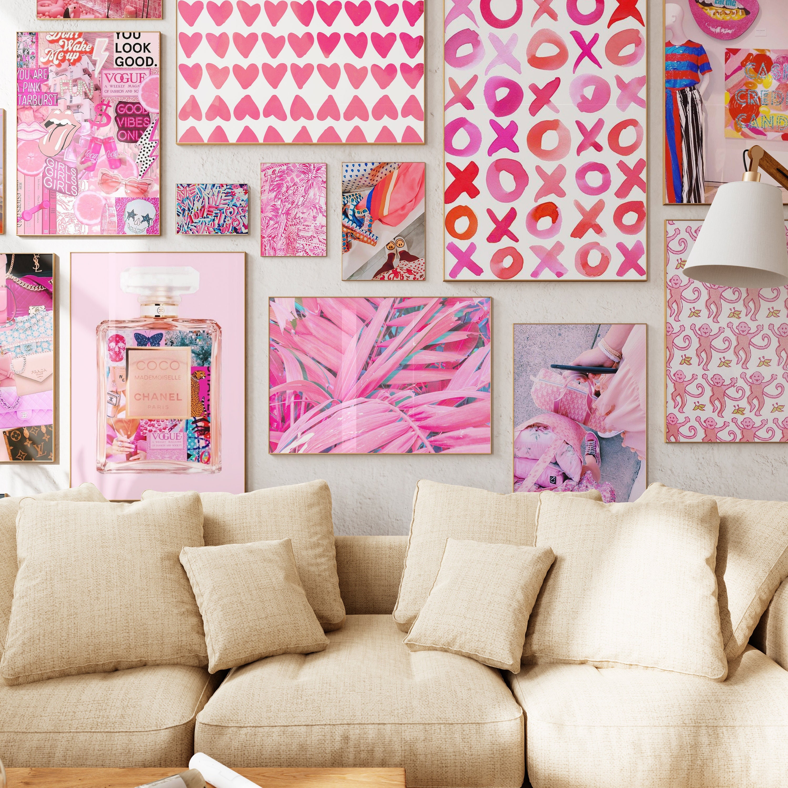Cloncep Design Preppy Room Decor Collage Kit, 50 PCS, 4x6 Inch, Preppy  Decor for