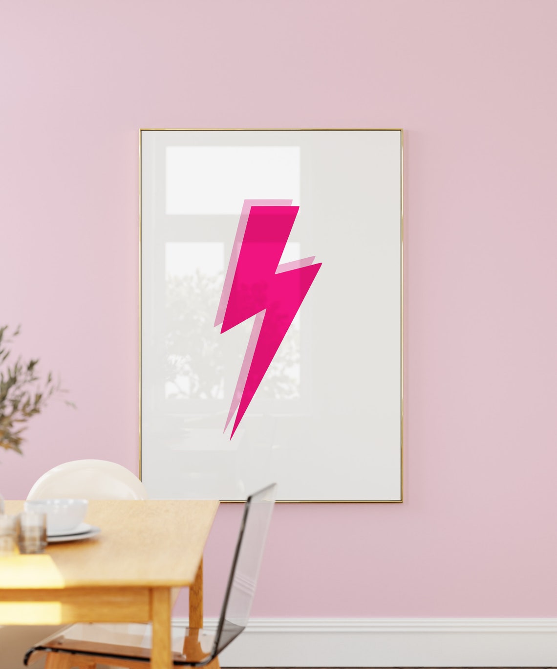 Pink Preppy Lightning Bolt Art digital Download Digital Etsy