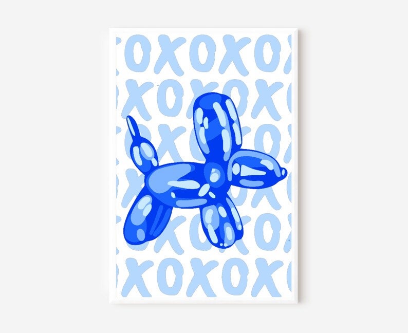 Blue Preppy Wall Art Pack of 9 digital Download Digital Etsy