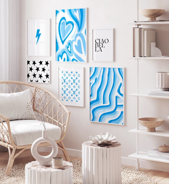 Blue Preppy Wall Art Pack of (digital Download), Digital Print