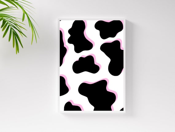Pink preppy cow art digital download Digital print Preppy | Etsy