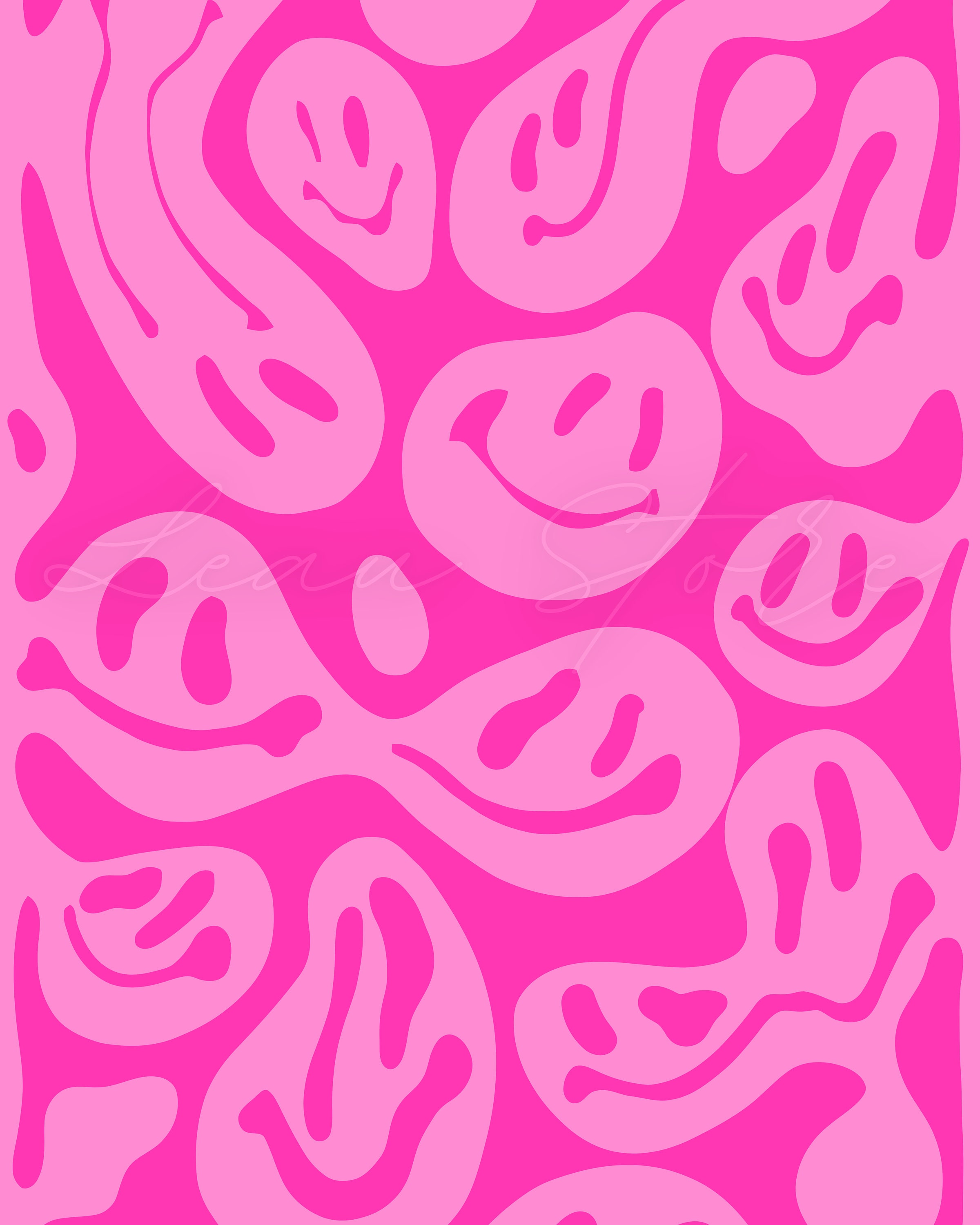 Aesthetic Drippy Smiley Face Gifts Dripping Smiley Face Melting Pink ...