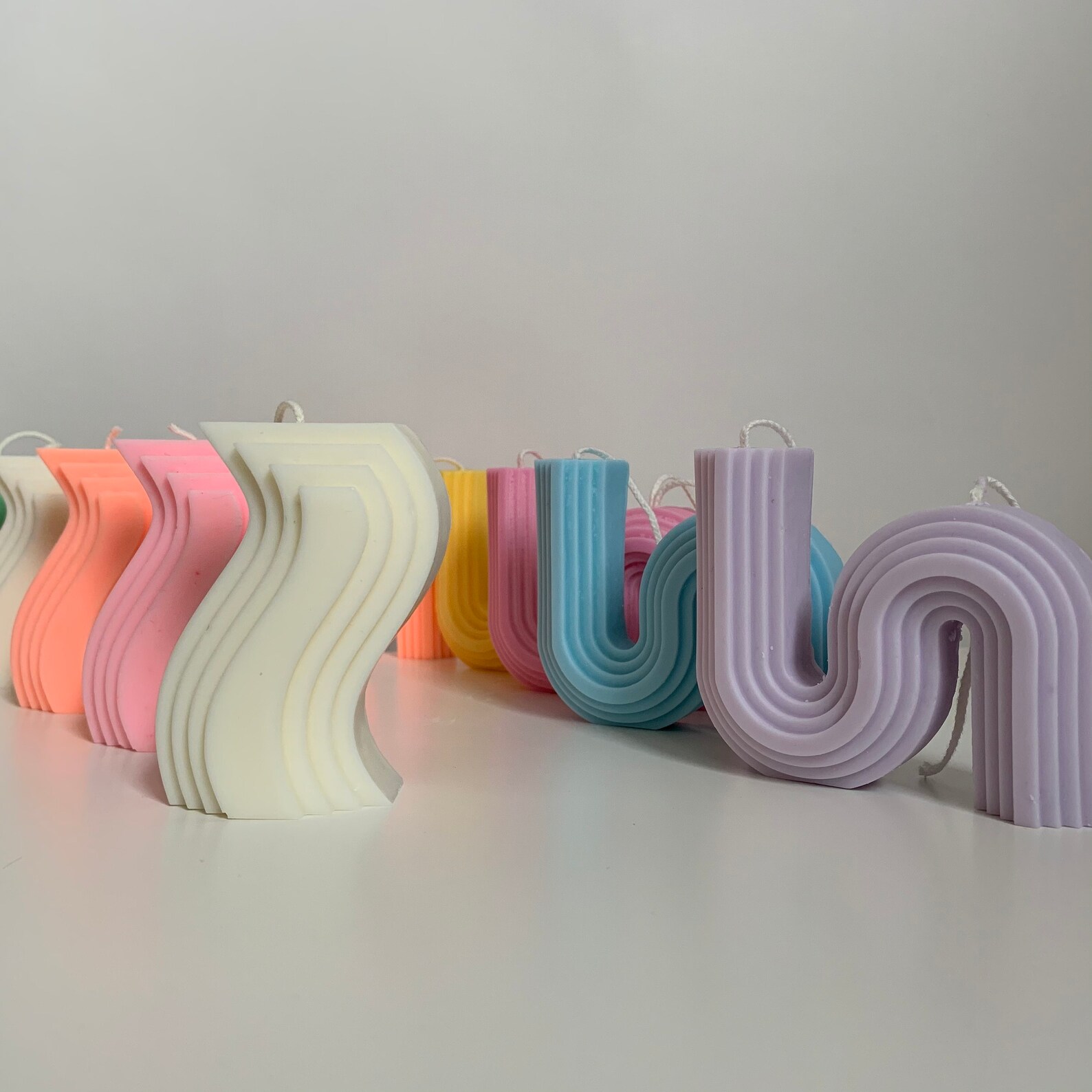 Wavy CandleAesthetic CandleSculptural Candles Squiggle Etsy