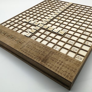 Wooden Board (German) Game - Wooden Scrabble game - Personalised Handmade Board Game