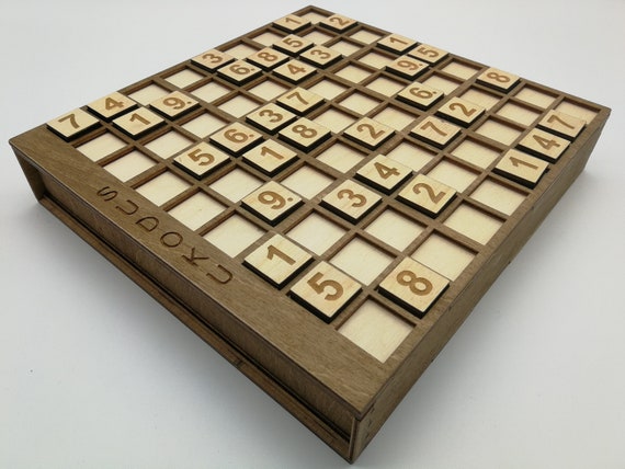 Jeu de sudoku en bois Jeu de société personnalisé fait main 