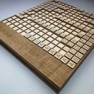 Personalised Wooden Board Game - Wooden Scrabble game - Handmade Board Game