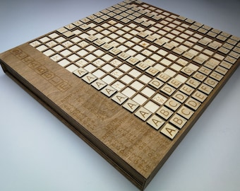 Personalised Wooden Board Game - Wooden Scrabble game - Handmade Board Game