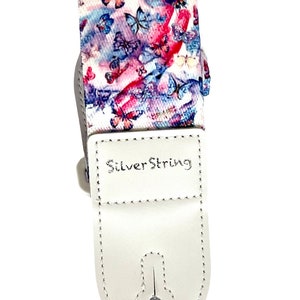 Silverstring Custom 2 Butterfly Bliss Guitar Strap. The perfect strap for any guitar. Easy adjustment, fits all sizes. image 5