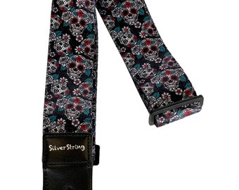 Silverstring Custom Guitar Strap, With Matching Picks. Visit my store for more great designs.