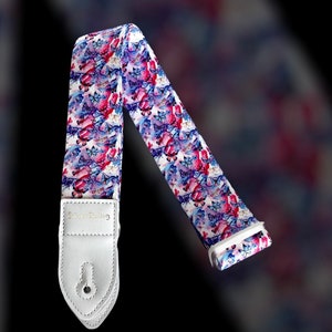 Silverstring Custom 2 Butterfly Bliss Guitar Strap. The perfect strap for any guitar. Easy adjustment, fits all sizes. image 6