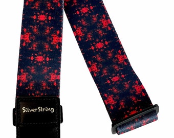 Silverstring Custom Guitar Strap, With Matching Picks. Visit my store for more great designs.