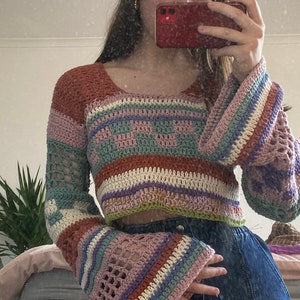 70's Inspired Jumper Crochet Pattern **this is a pattern not a jumper**