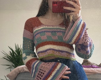 70's Inspired Jumper Crochet Pattern **this is a pattern not a jumper**