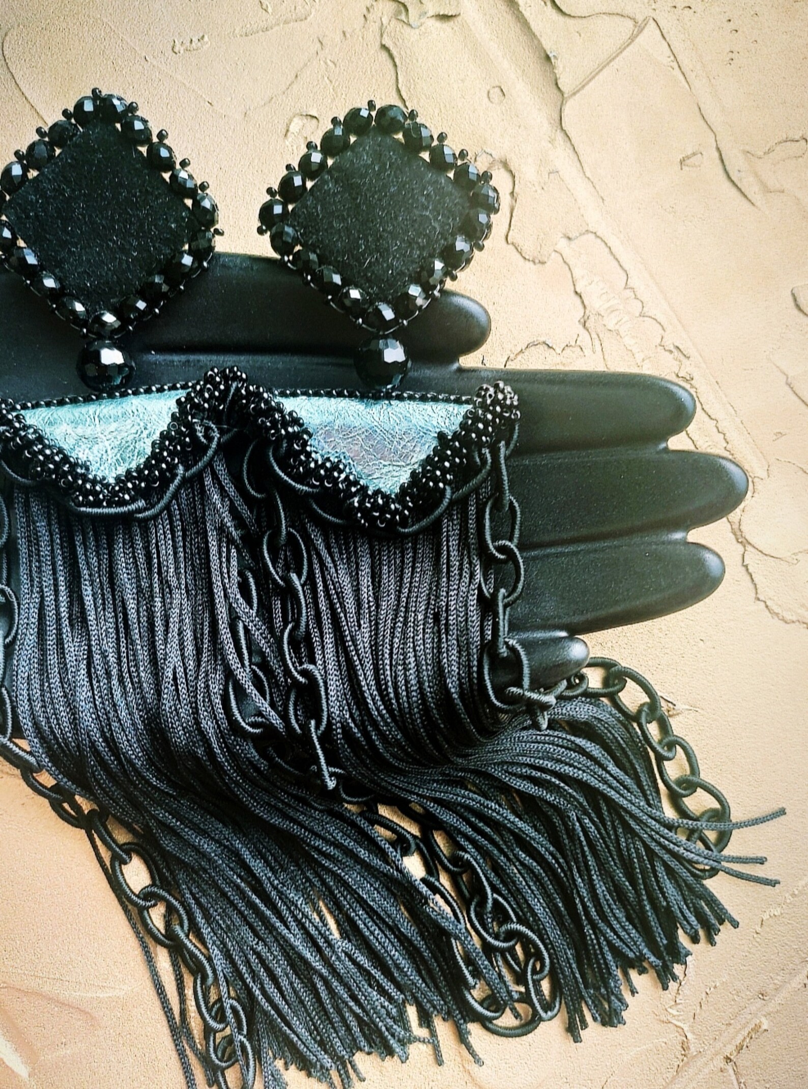 Novelty earrings Unusual earrings Long chain earrings Extra Etsy