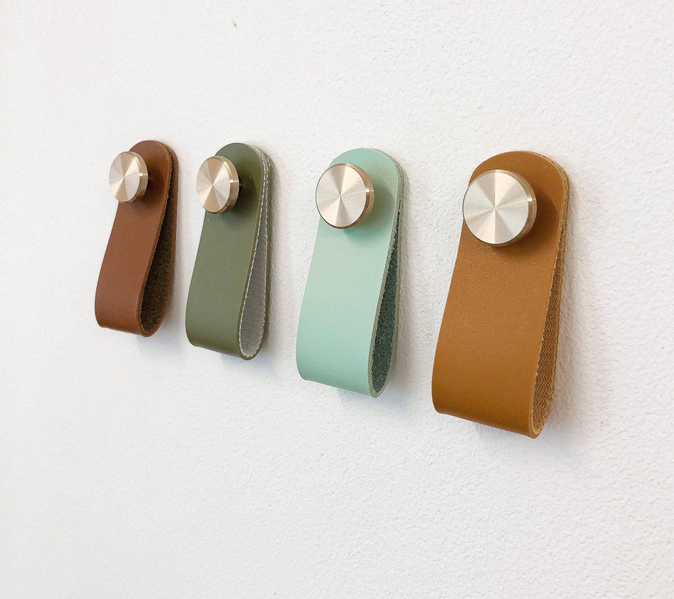 Door handles Leather Drawer Pulls Tab Handles Leather Pull Etsy