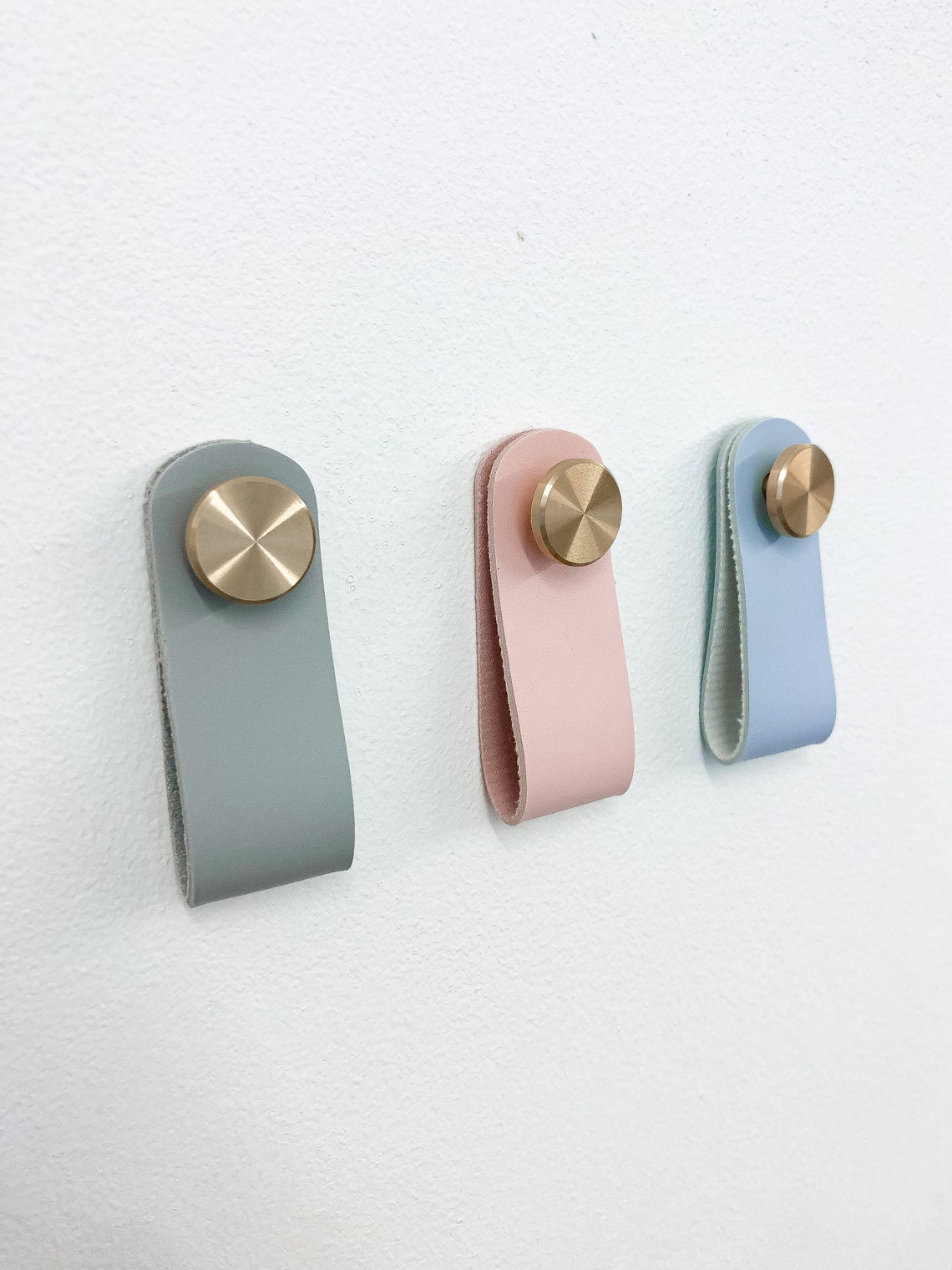 Door handles Leather Drawer Pulls Tab Handles Leather Pull Etsy