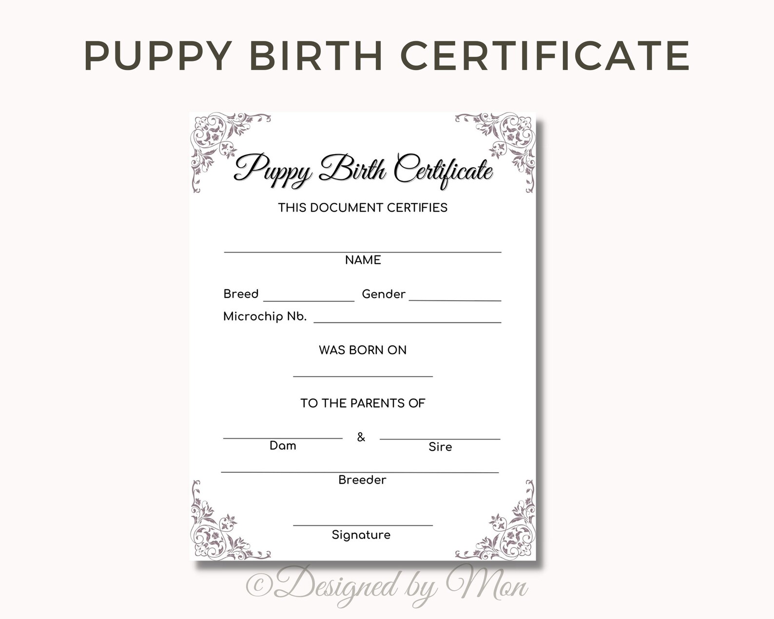 Puppy Pack Printables for Dog Breeding Puppy Kit Puppy Packs Dog Breeder Pack Breeder Bundle ...