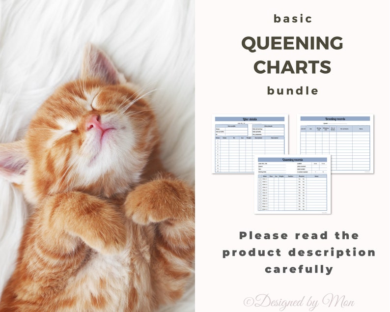 Essential Cat Breeding Charts Minibundle for Cat Breeders Etsy