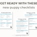 New Puppy Essentials Printable Checklists, New Puppy Shopping List ...
