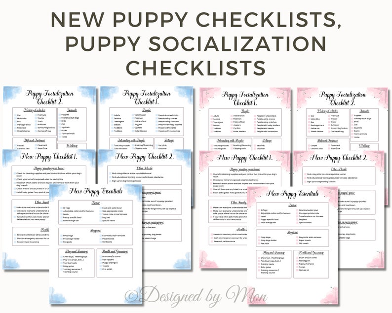 Puppy Pack Printables for Dog Breeding Puppy Kit Puppy Etsy