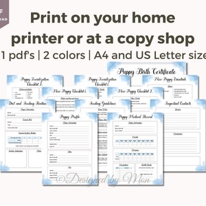 Puppy Pack Printables for Dog Breeding - Puppy Kit | Puppy Packs | Dog ...