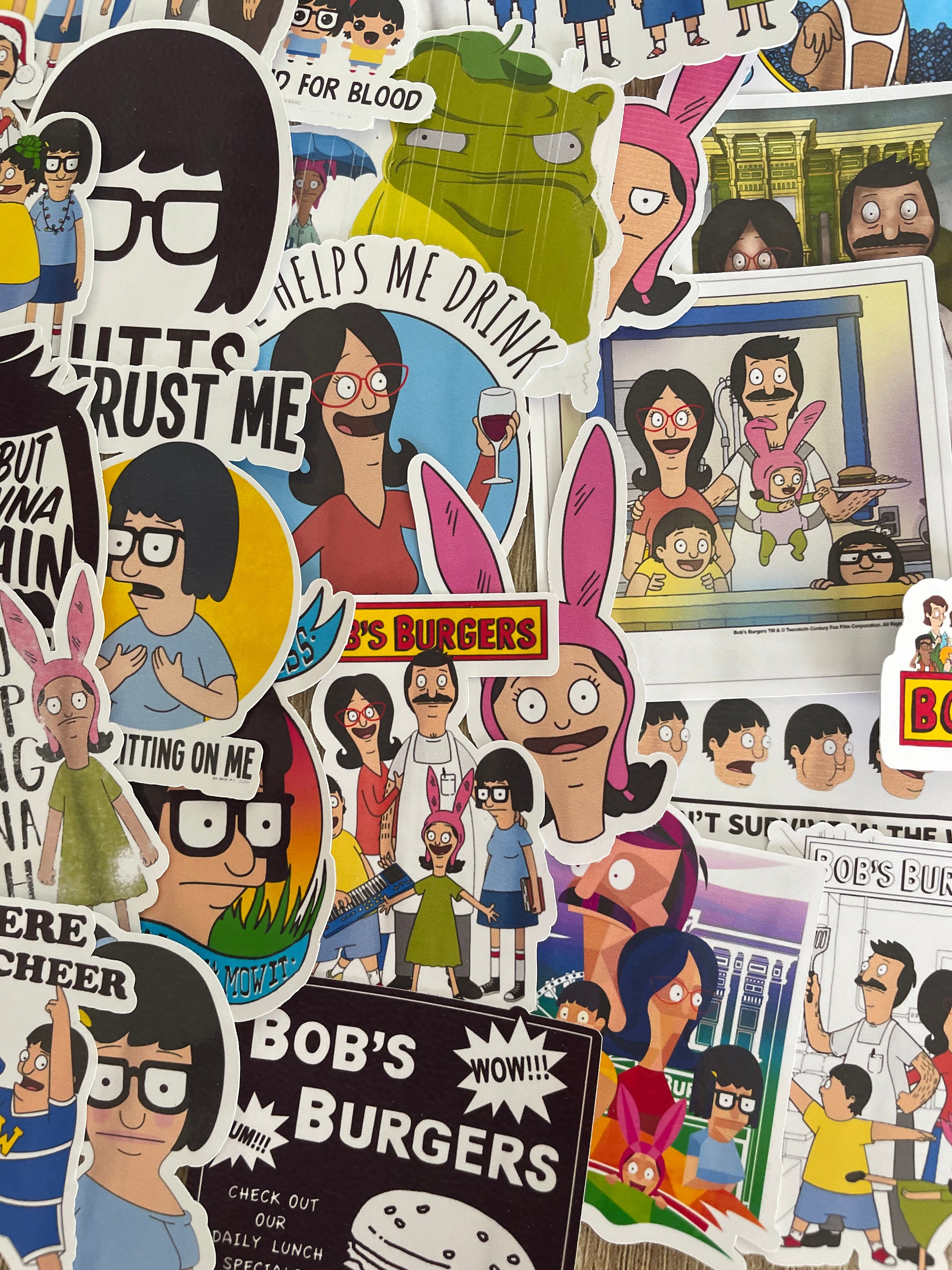 Bobs Burgers DieCut Stickers // The Belchers // Stationery // Etsy