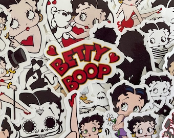 Betty boop pudge wall sticker glossy heart cut out border 10.5  inch 