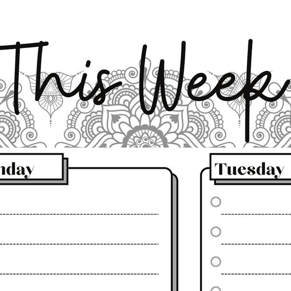 20+ Page Weekly Planner Printable - Back to School Edition! Weekly Planner Pad - Productivity and Wellness Planner! 2021 Weekly Planner