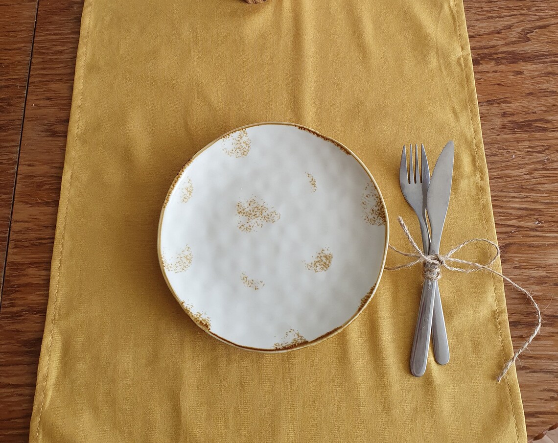 Mustard linen table runner rustic linen runner wedding table Etsy
