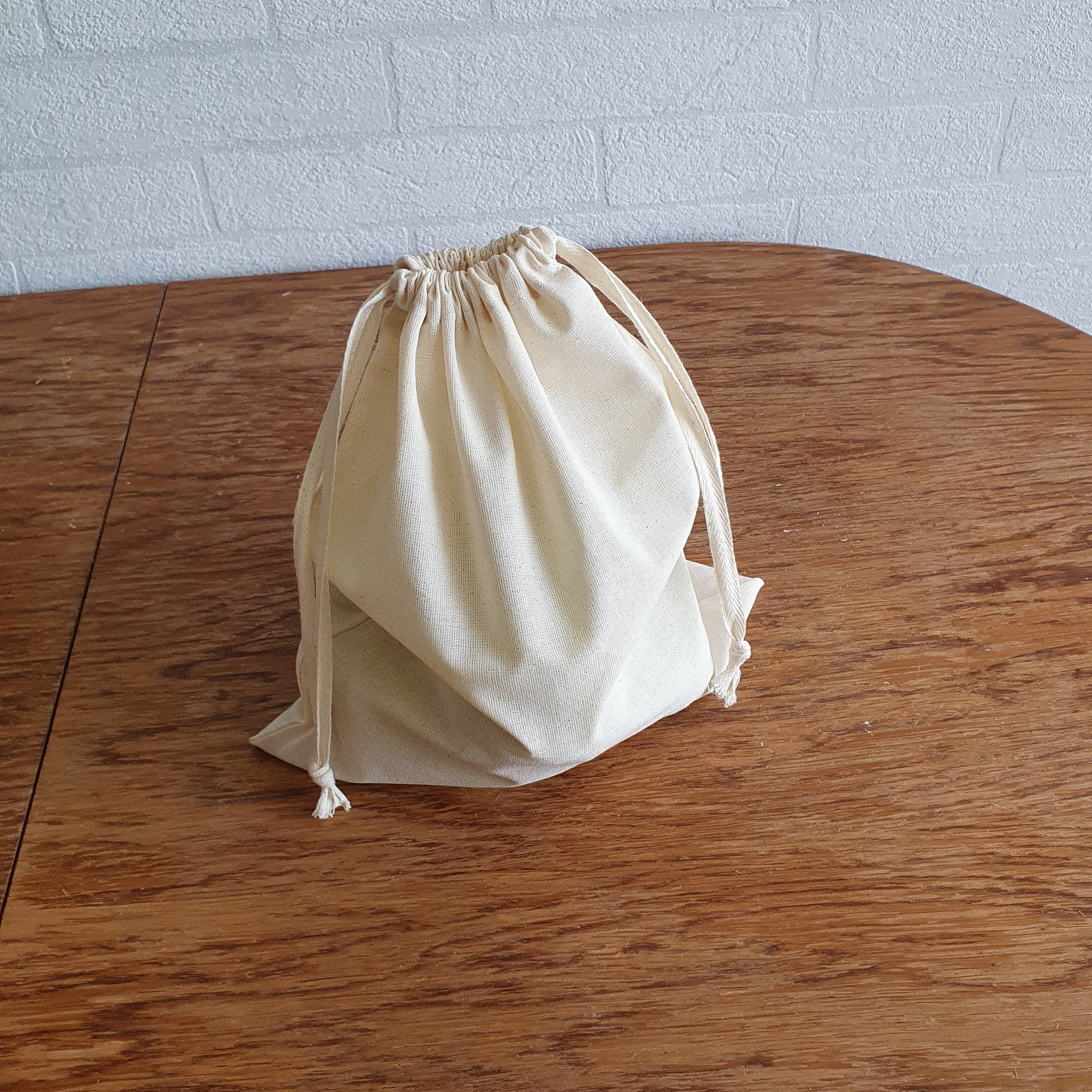 Natural linen drawstring bag with storage pouch wedding Etsy