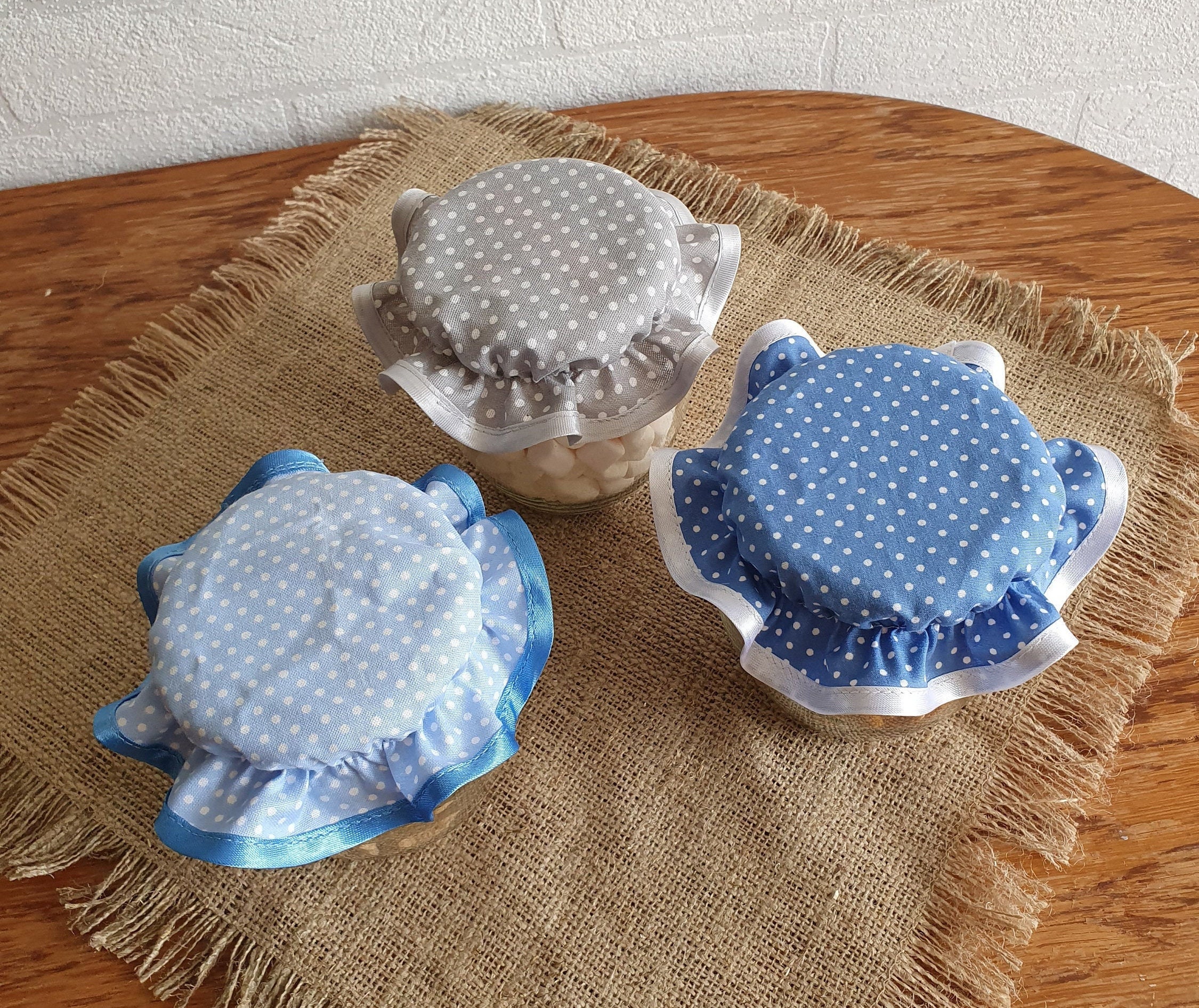 Reusable jar covers cotton jar covers favour fabric jam jar Etsy