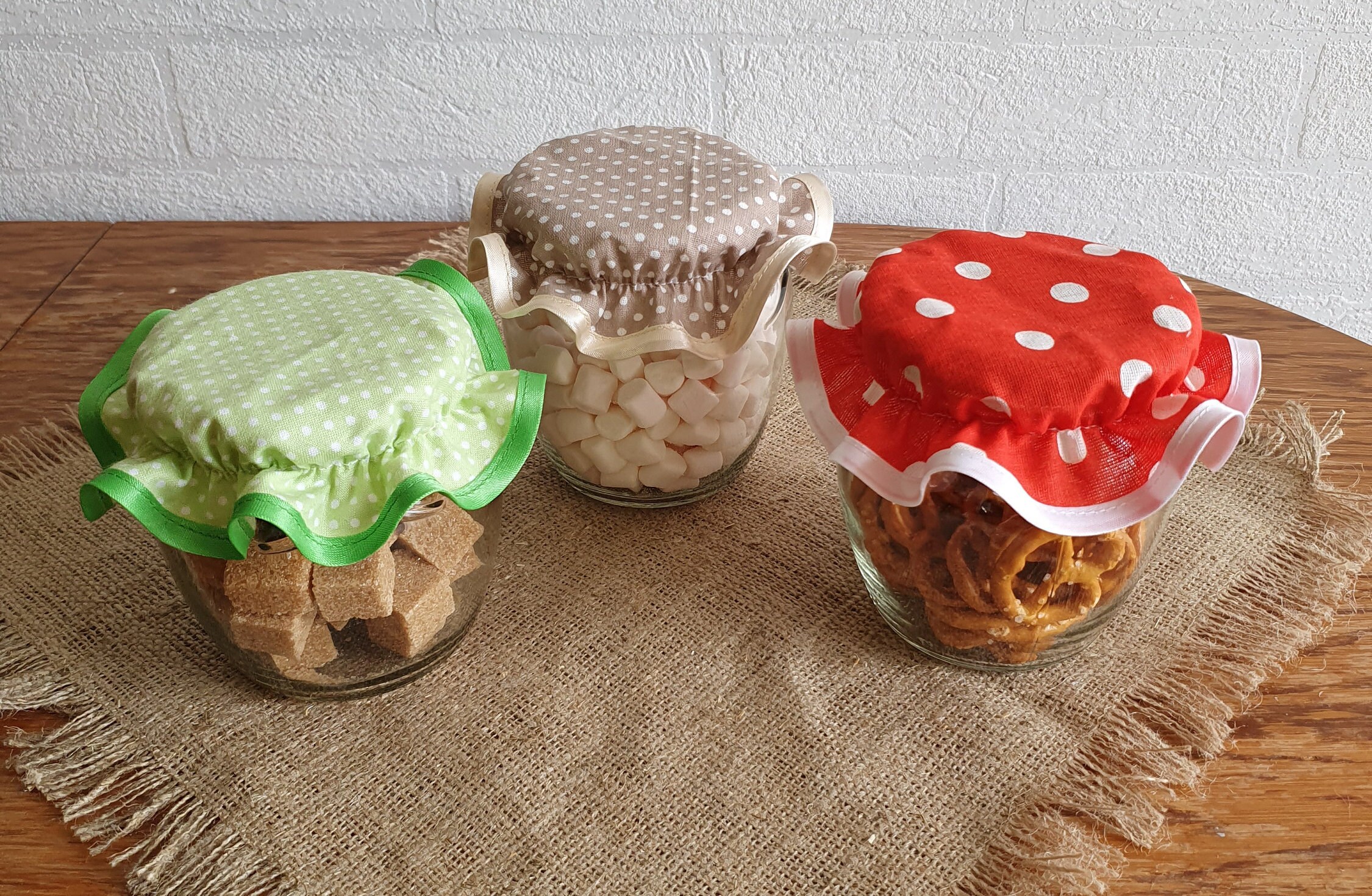 Reusable jar covers cotton jar covers favour fabric jam jar Etsy