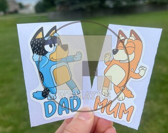 Dog Family - Mum, Mom, and Dad Sticker Decal
