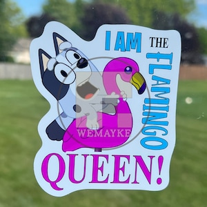 Dog Family / I am the Flamingo / Dog with Leaf Bug / Waterproof Vinyl Sticker Decal (B19)