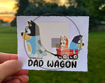 Dog Family - Dad Wagon Sticker Decal 1-7 Kids Option