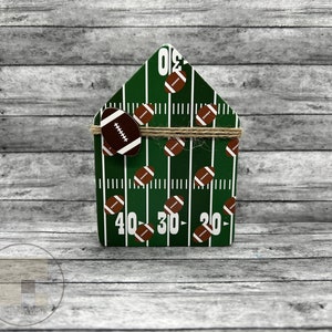 Football Mini Wooden House - Football Decor - Tier tray decor -