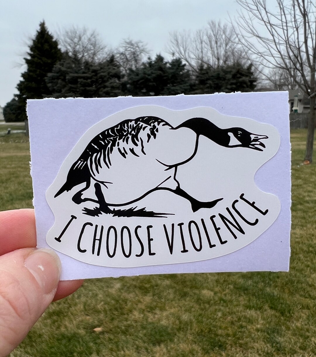 I Choose Violence Decal Sticker Goose Violence Waterproof B94 Etsy